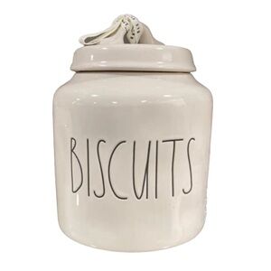 Rae Dunn White Biscuit Canister